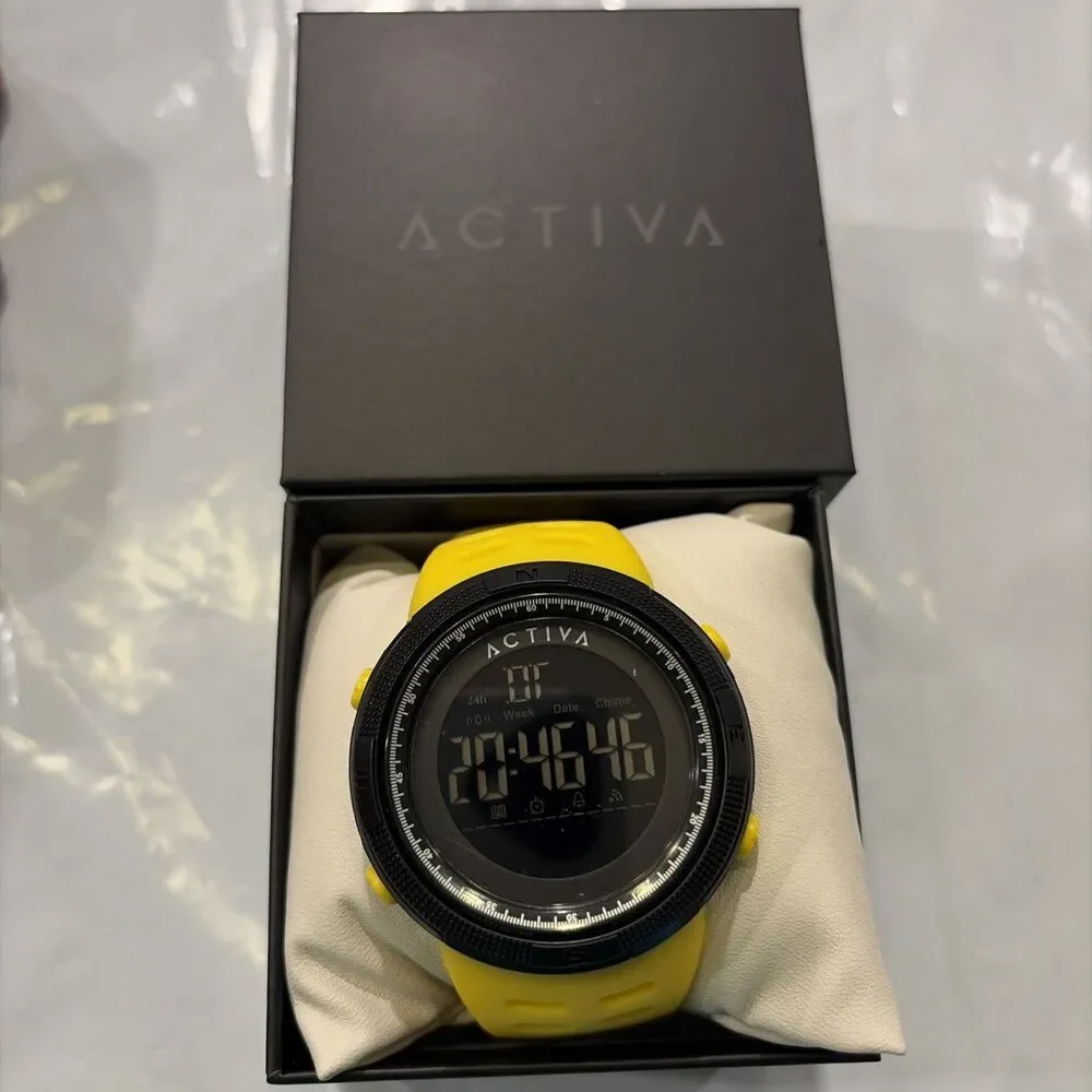 Invicta x Activa men’s watch digital essentials 50mm Black Yellow ACW1915-001